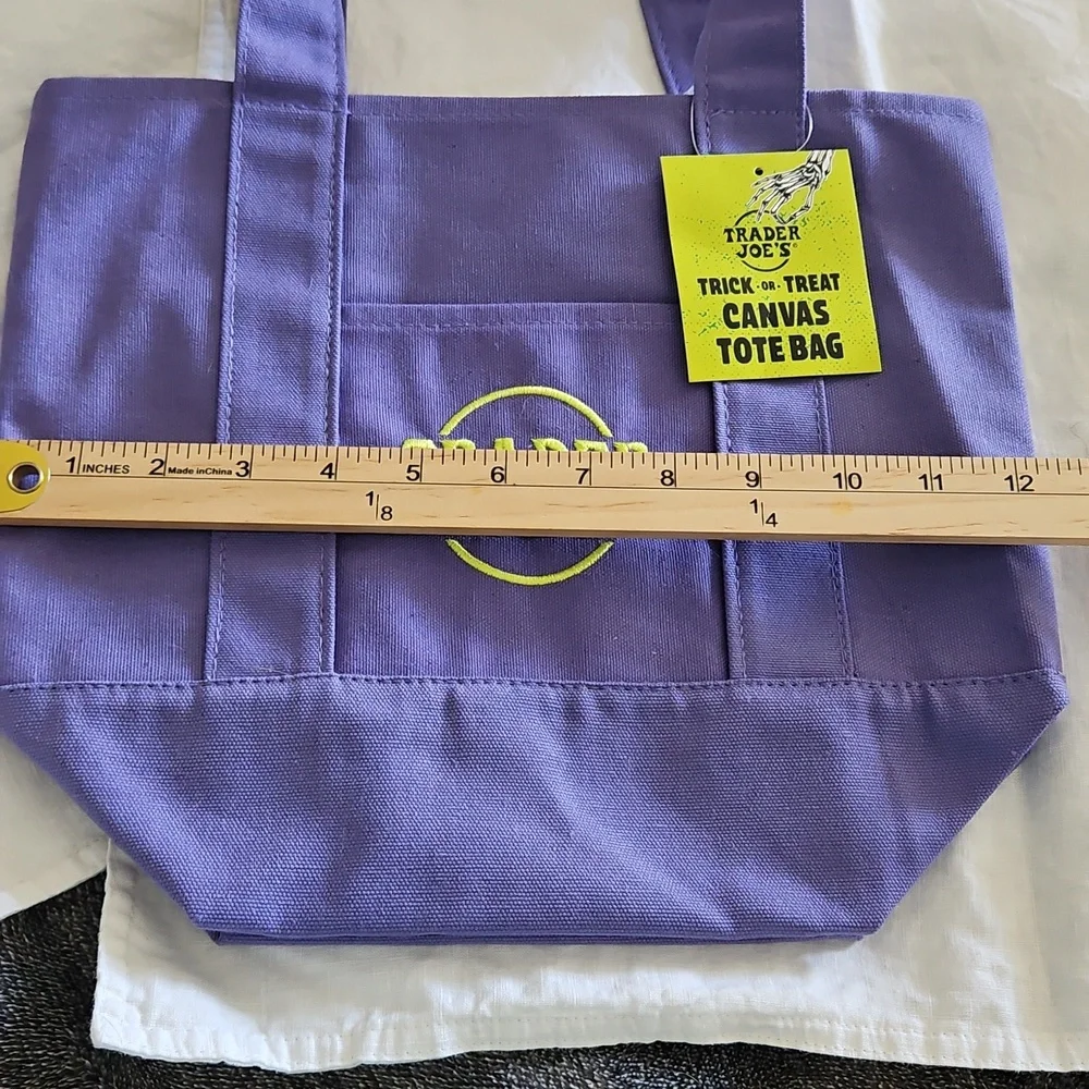 Trader Joe’s Mini Canvas Tote, Halloween colors, NWT